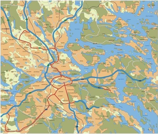 карта дорог Стокгольма