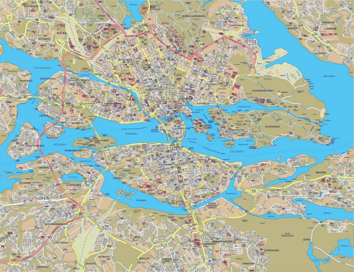 карта улиц Стокгольма